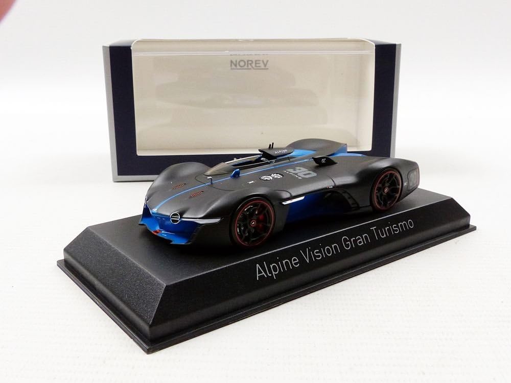 Cheapest 🛒 Norev NV517847 1:43 Alpine Vision Gran Turismo 2015 - Matt Black &Amp Blue