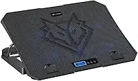 C3Tech Base para Notebook Gamer NBC-70BK ate 15,6' Preto Com 5 opções de inclinação 6 ventiladores Painel digital para controle iluminação em LED
