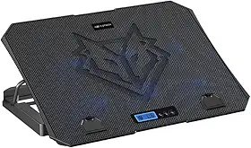 C3Tech Base para Notebook Gamer NBC-70BK ate 15,6' Preto Com 5 opções de inclinação 6 ventiladores Painel digital para controle iluminação em LED