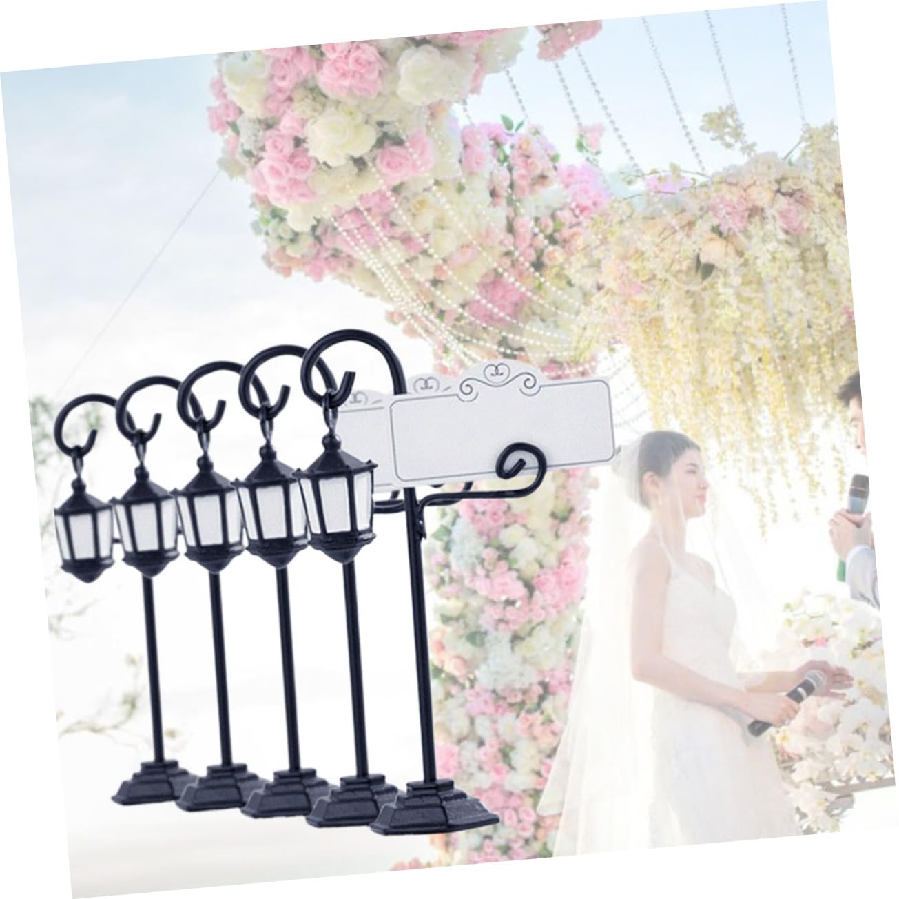 DOITOOL 18stücke Hochzeitsplatzkartenhalter Kreative Tischdeko Für Hochzeit Elegante Schwarze Lampenhalter Für Namensschilder Fotos Und Karten Für Hochzeitsfeiern Und Dekorationen