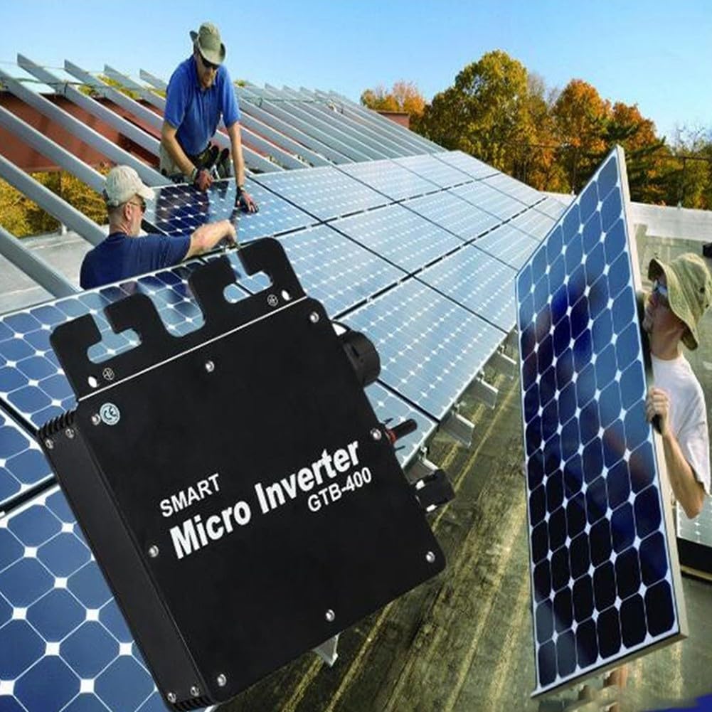 RANRAO GTB-400 400W Smart Micro Inverter Solar Inverter MPPT Solar Grid Tie Micro Inverter 110/220V for Solar Panel Balcony Power Station (220V), 1511950872