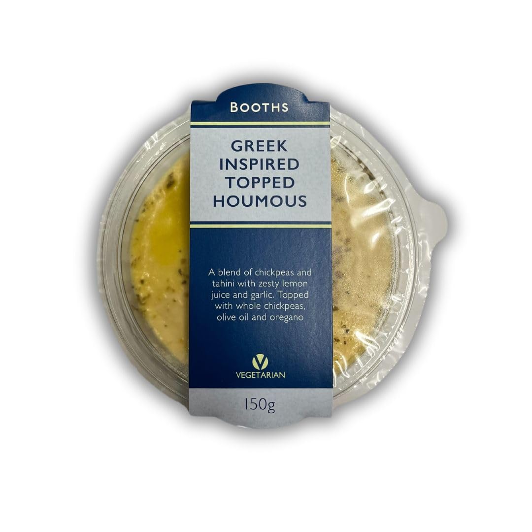 Booths Premium Greek Topped Houmous, 150g