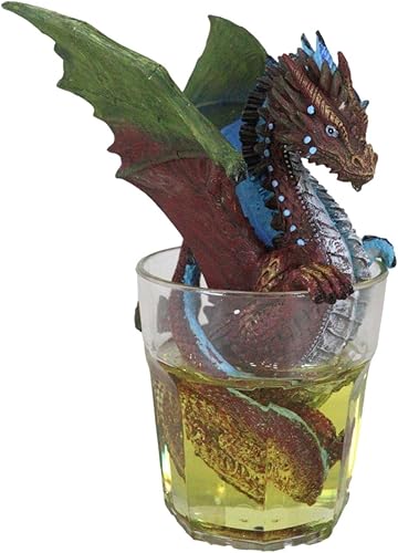 Miniatura 5 de Ebros Gift Drunken Beverage Spirit Cocktail Drink Gin and Tonic Dragon - Figura de tiro de cristal de 6.5 pulgadas de alto, escultura medieval