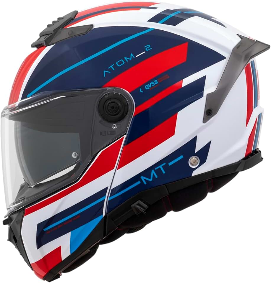 Capacete Articulado MT Atom 2 Robocop Escamoteavel Alkaline