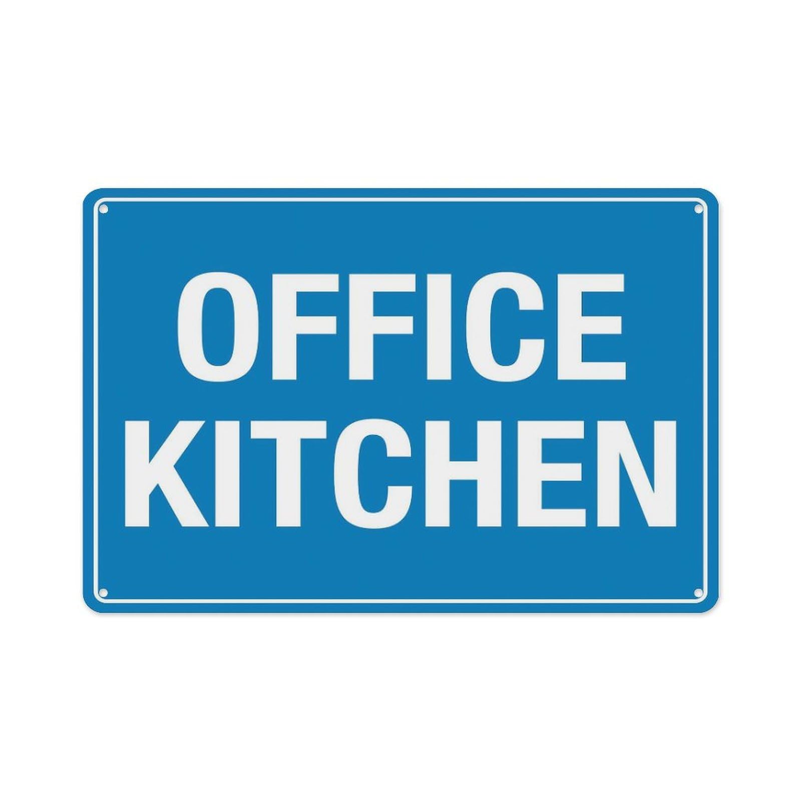 Peiyeety A09 Office Kitchen Sign Aluminum Tin Warning Signs For Home Outdoor Garden 12X16 Inches