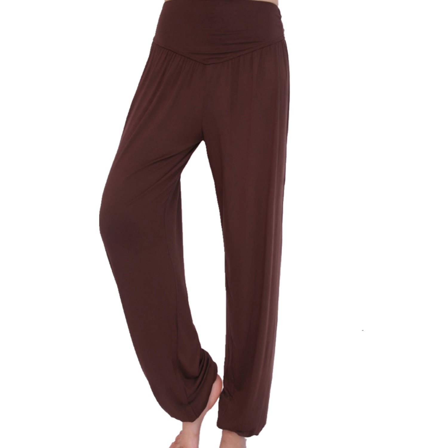 Pantalon sarouel élastique pour femme - Idéal pour le sport, le yoga, la danse, le jogging, la danse