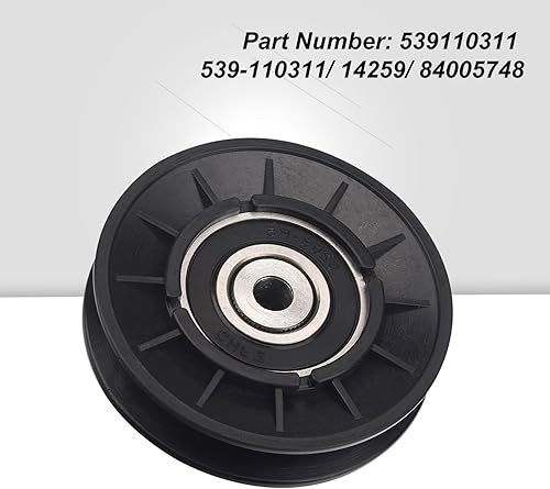 Miniatura 6 de 539110311 - Polea tensora de repuesto para tractor de césped compatible con cortacésped Husqvarna Craftsman Poulan de giro cero 14259 84005748-38