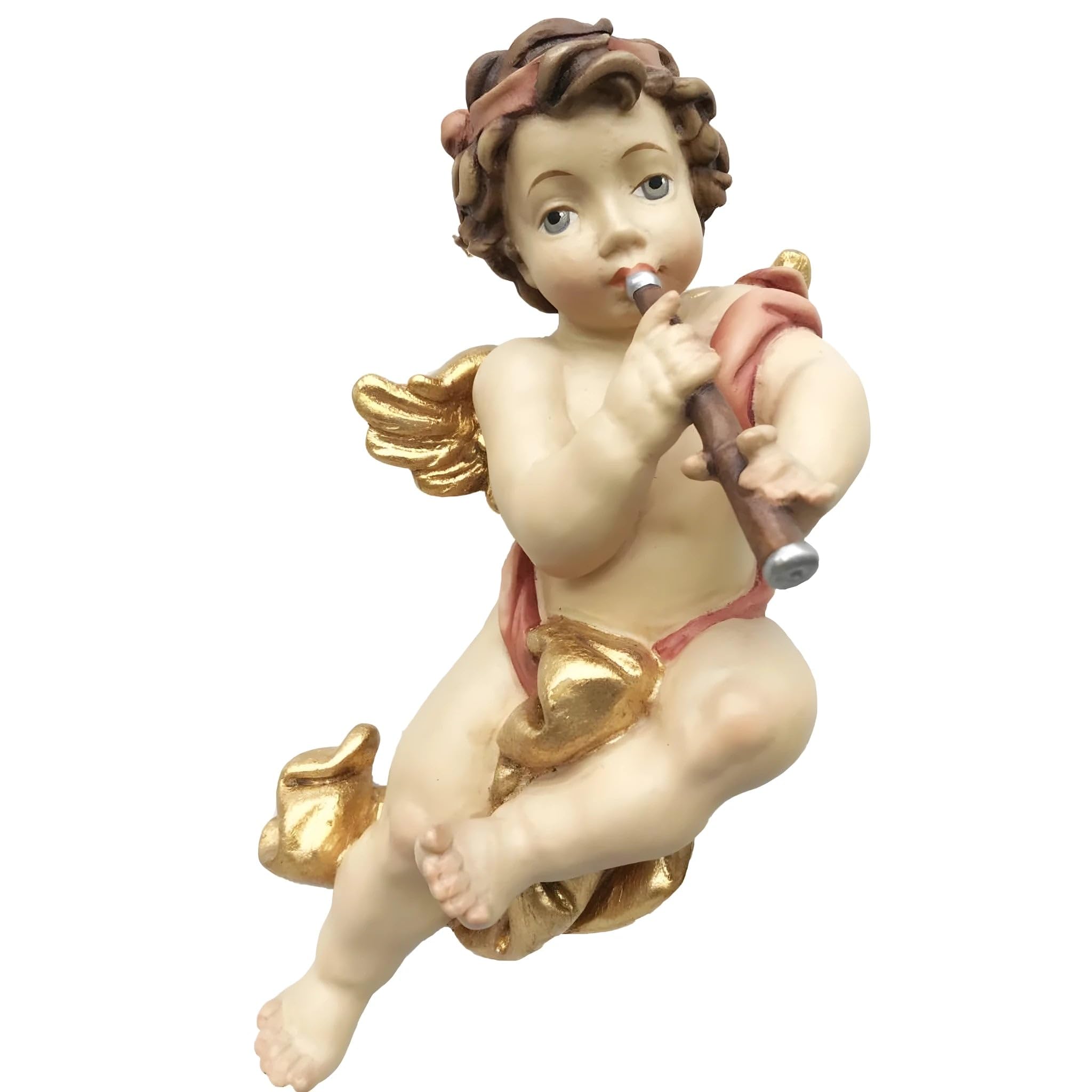Flying Putti Angel with Clarinet