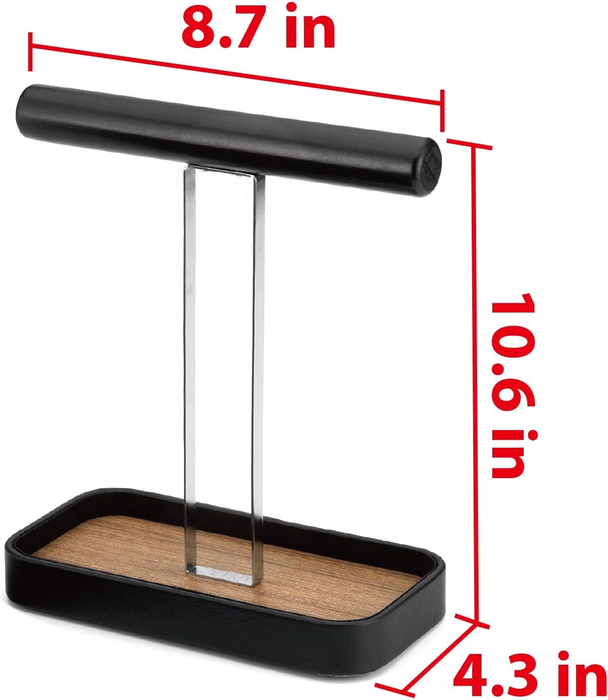 J JACKCUBE DESIGN JackCubeDesign Headphone Stand Dual Headset Holder Display Earphone Hanger Rack Support for 2 Headphones with Bottom Tray and Cable Holder (8.3 x 4.3 x 10.4 inches) - MK118S