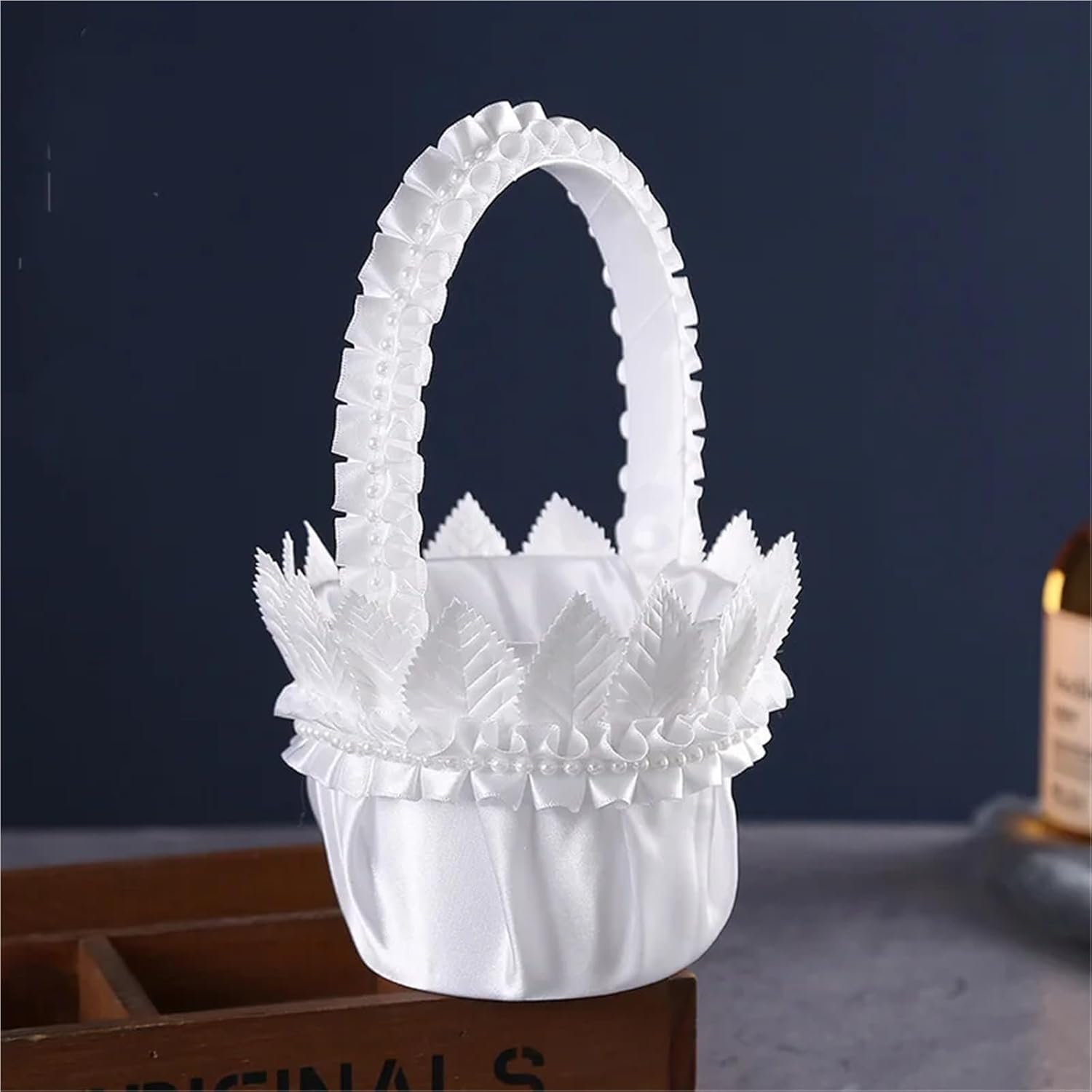 結婚式のフラワーバスケット フラワーチャイルドスキャッターロマンティックプリンセスハンドメイドバスケットウェディング用品