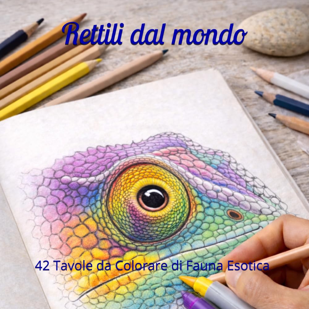Rettili del Mondo: 42 Tavole da Colorare di Fauna Esotica (Meraviglie Naturali da Colorare)