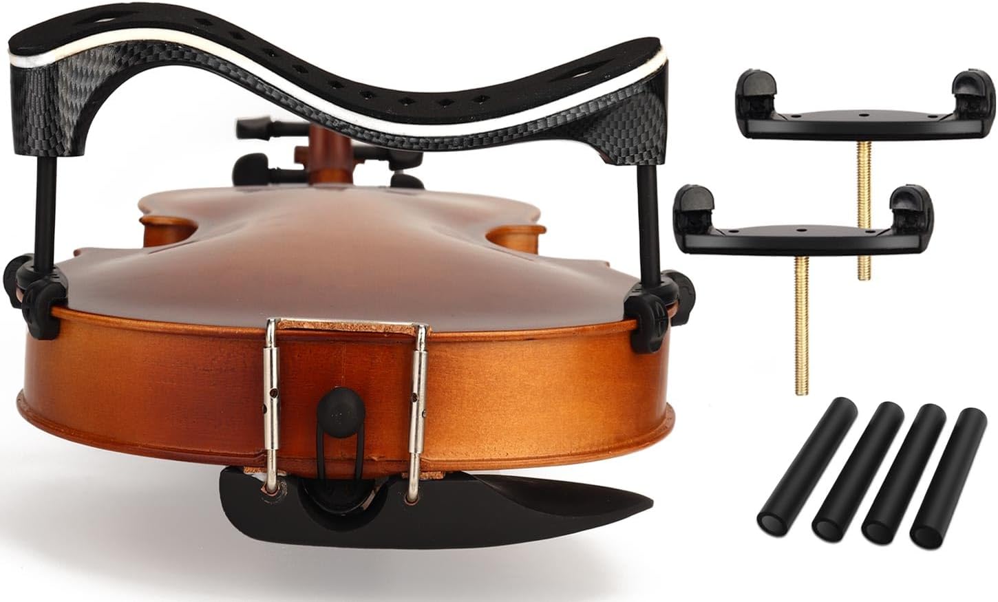 LMS Violin Shoulder Rest 4/4 3/4 Full Size, Hollowed Out Foam Shoulder Rest with Universal Extra Long Fork Extra-Long Feet 1.5 inch