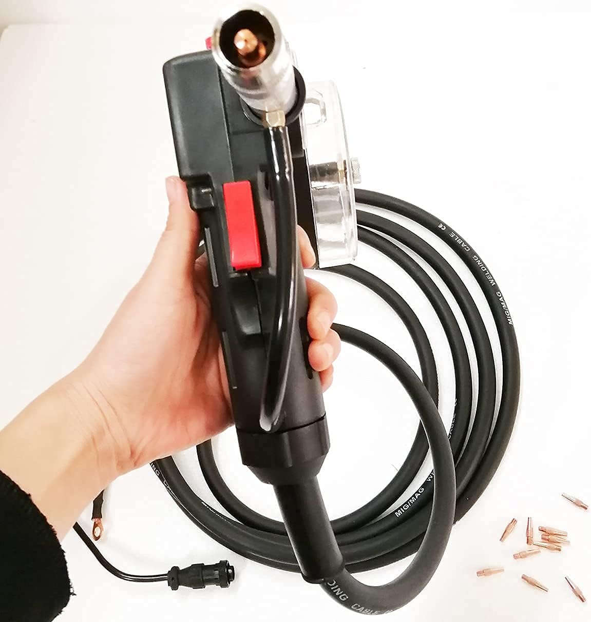 Aluminum Spool Gun Fit Miller210 Spoolmate 3035 5M(16ft) Cable DC24V Welding Tool Welding Machine AccessoriesNot Original