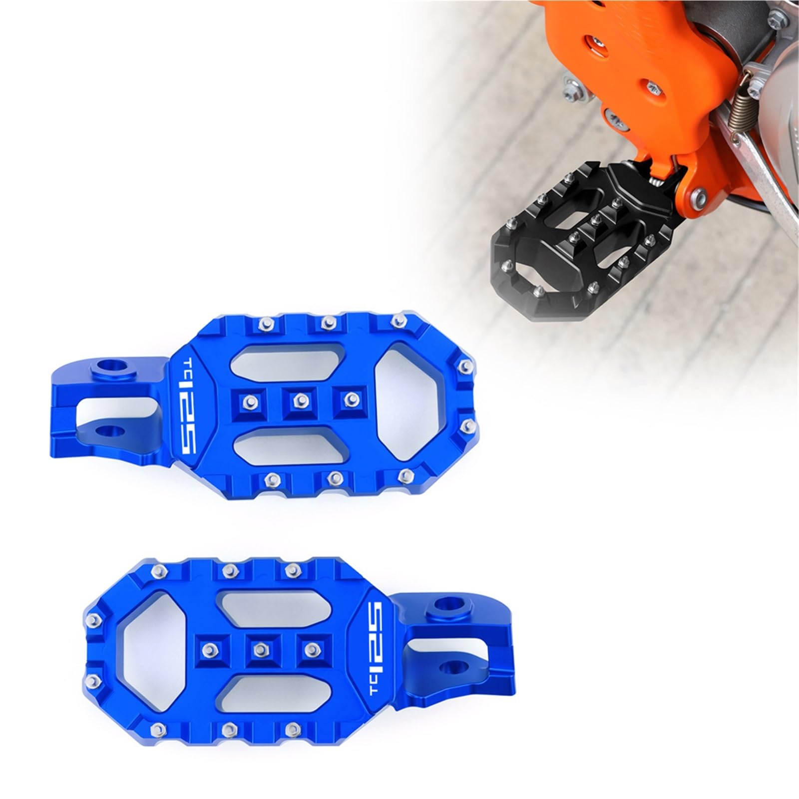 Repose-Pieds Moto en Aluminium usiné pour TC125 2016-2022
