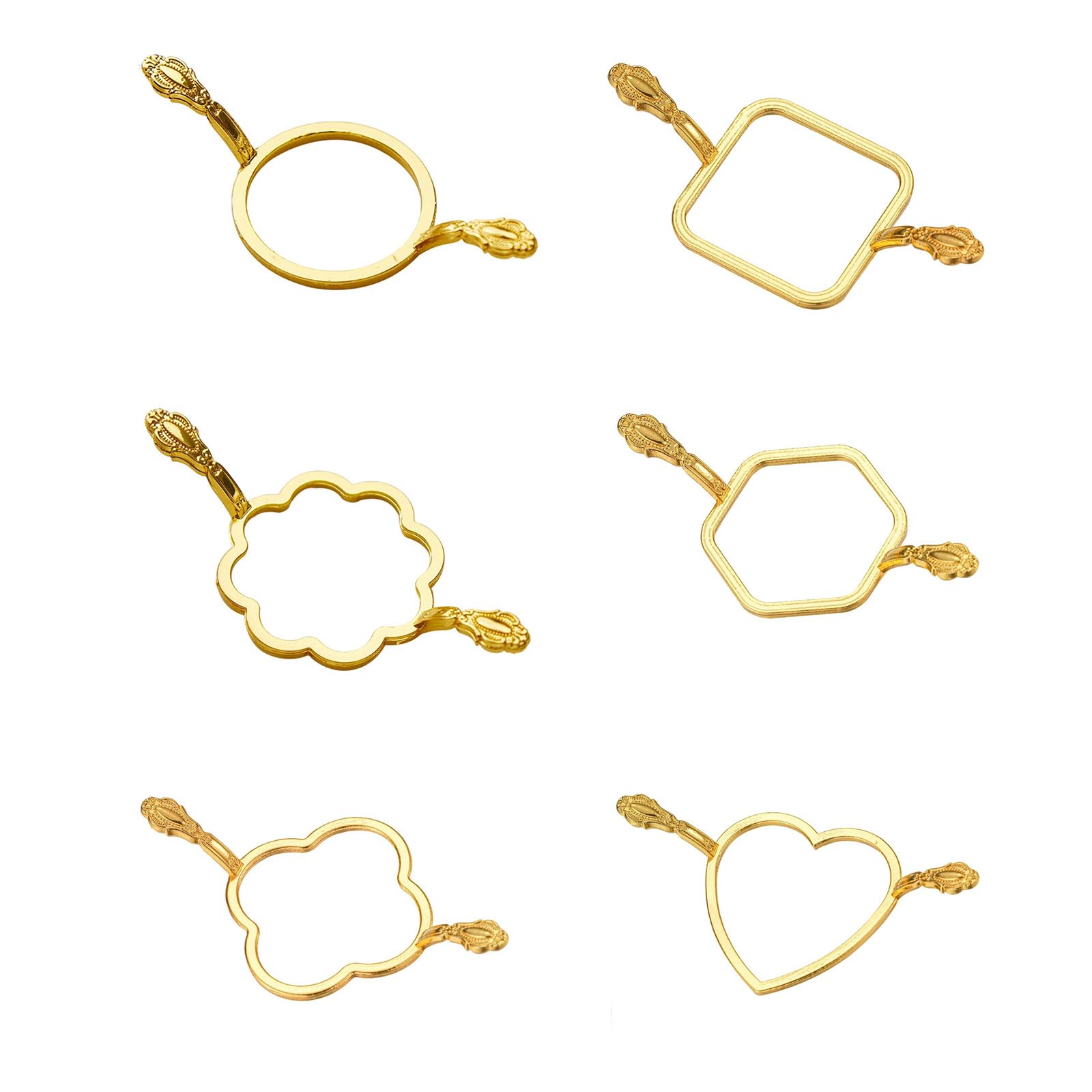 Kalttoy 6Pcs Multifunctional Metal Sealing Stamper Molds for Seal Envelope Invitation Card Mailing Gift Wrapping Scrapbooking Envelope Seal