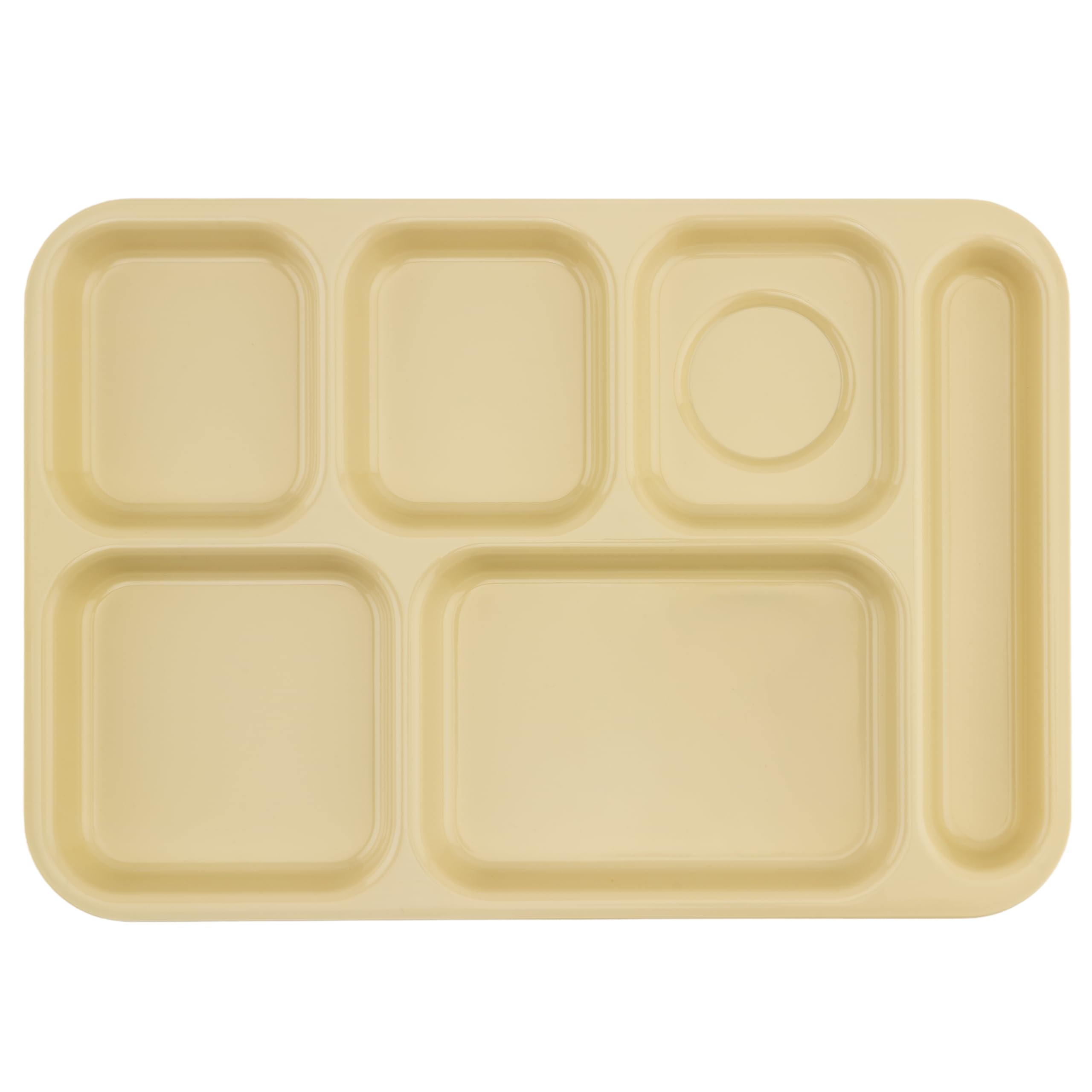 Plateau 6 compartiments TR-152-T en plastique marron clair x12
