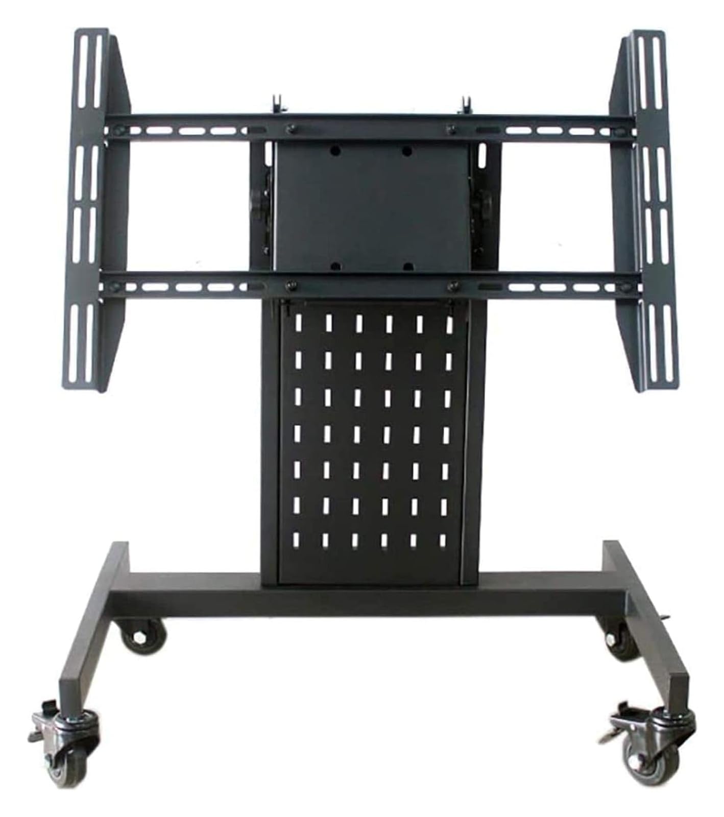 DFGHNBVC Mobile Tv Stand On Wheels, Mobile Tv Cart, Universal Tv Conference Mobile Stand Flooring Low Cart Chairman Stage Speech Subtitle Adjustment Rack