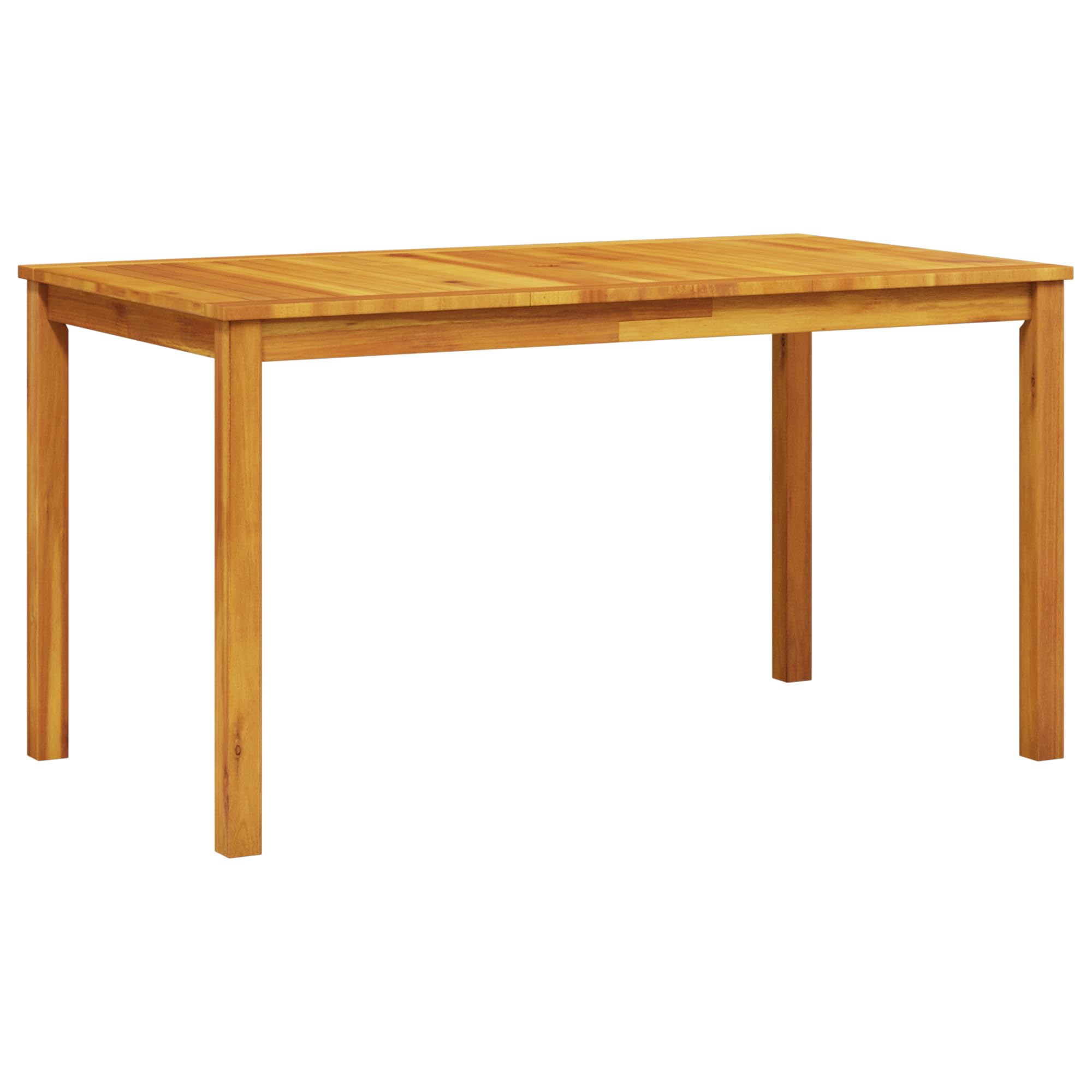 Set da Giardino 7 Pezzi in Legno Massello di Acacia Tavolo Rettangolare con Sedie per Esterno Balcone Pranzo all'Aperto Resistente e Comodo