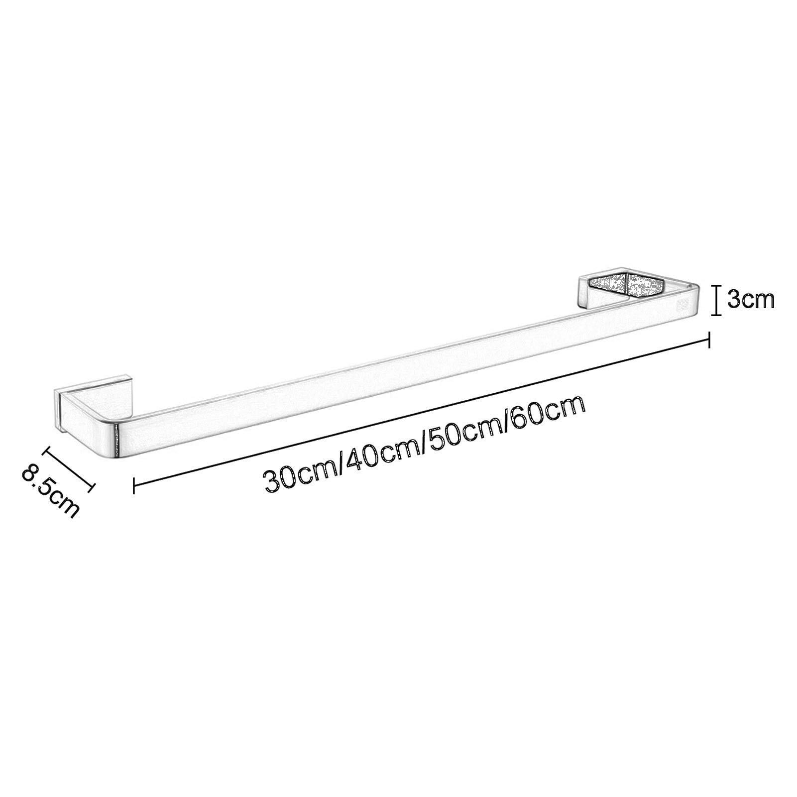 Railas de Toallasería de Toalla de Baño Montada en la Pared, Rieles de Toalla Montada en la Pared Barra de Toalla Dere Sólida para Baño O Toalla de Ducha de Cocina/30Cm