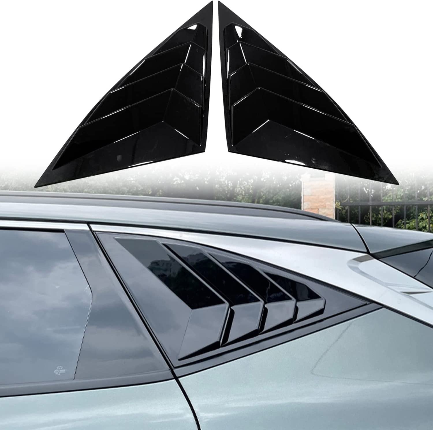 HIGH FLYING for Hyundai Tucson 2022-2025 Car Accessories Side Window Scoop Louver Cover ABS Glossy Black 2pcs (NOT Fit SWB)