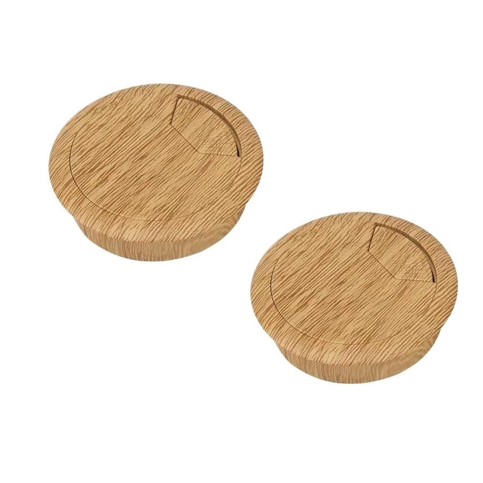Desk Cable Grommets,Desk Cable Hole Covers,2PC 50/60mm Desk Table Plastic Wood Grain Cable Hole Cover PC Computer Desk Round Wire Tidy Grommet Hardware (Style 1-60mm)