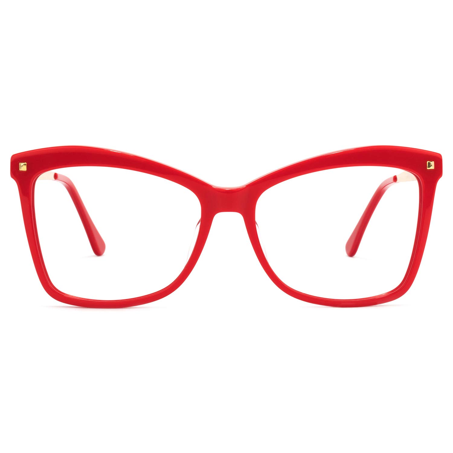 ZeeloolStylish Oversized Butterfly Blue Light Blocking Glasses for Women Isaebella FP0044