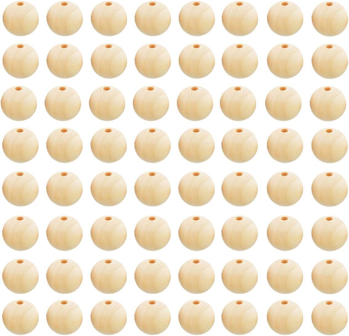 1000pcs 10mm Wood Beads Unfinished Natural Wooden Spacer Beads Round Ball Wood Loose Beads for DIY Craft Jewelry Bracelet Necklace Making