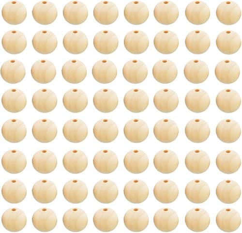 1000 cuentas de madera de 0.394 pulgadas (0.394 in) sin terminar, cuentas espaciadoras de madera natural sin terminar, bolas redondas de madera