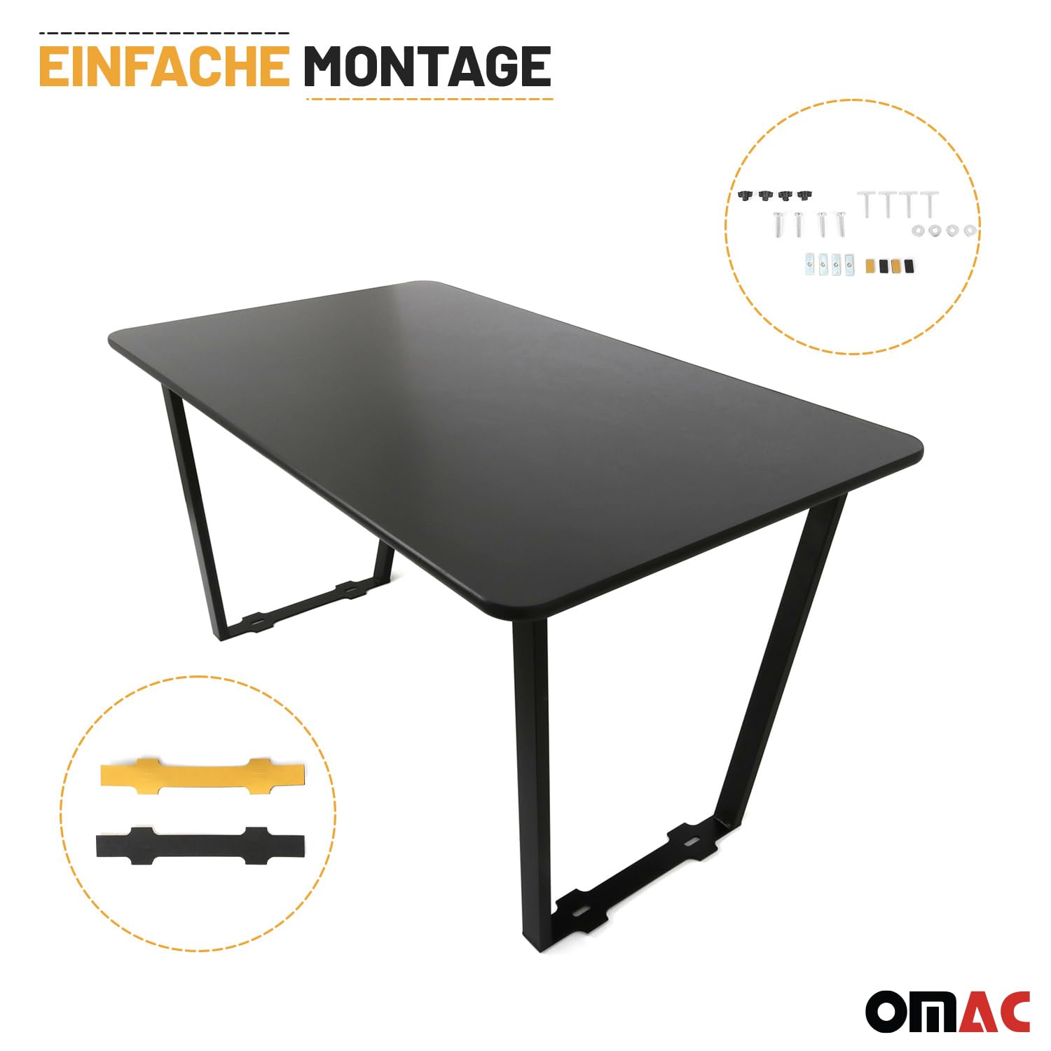 OMAC Multiflexboard Bettverlängerung kompatibel mit Ford Tourneo Custom V710 2023-2026 3tlg
