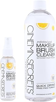 Professional Makeup Brush Cleaner - 16oz Lemon Scent with 2 oz Spray