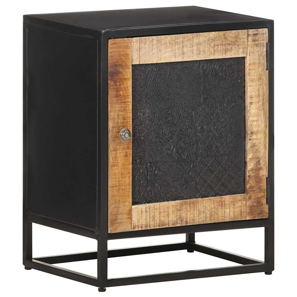 Nachttisch Raues Mangoholz Beistelltisch 40x30x50 cm