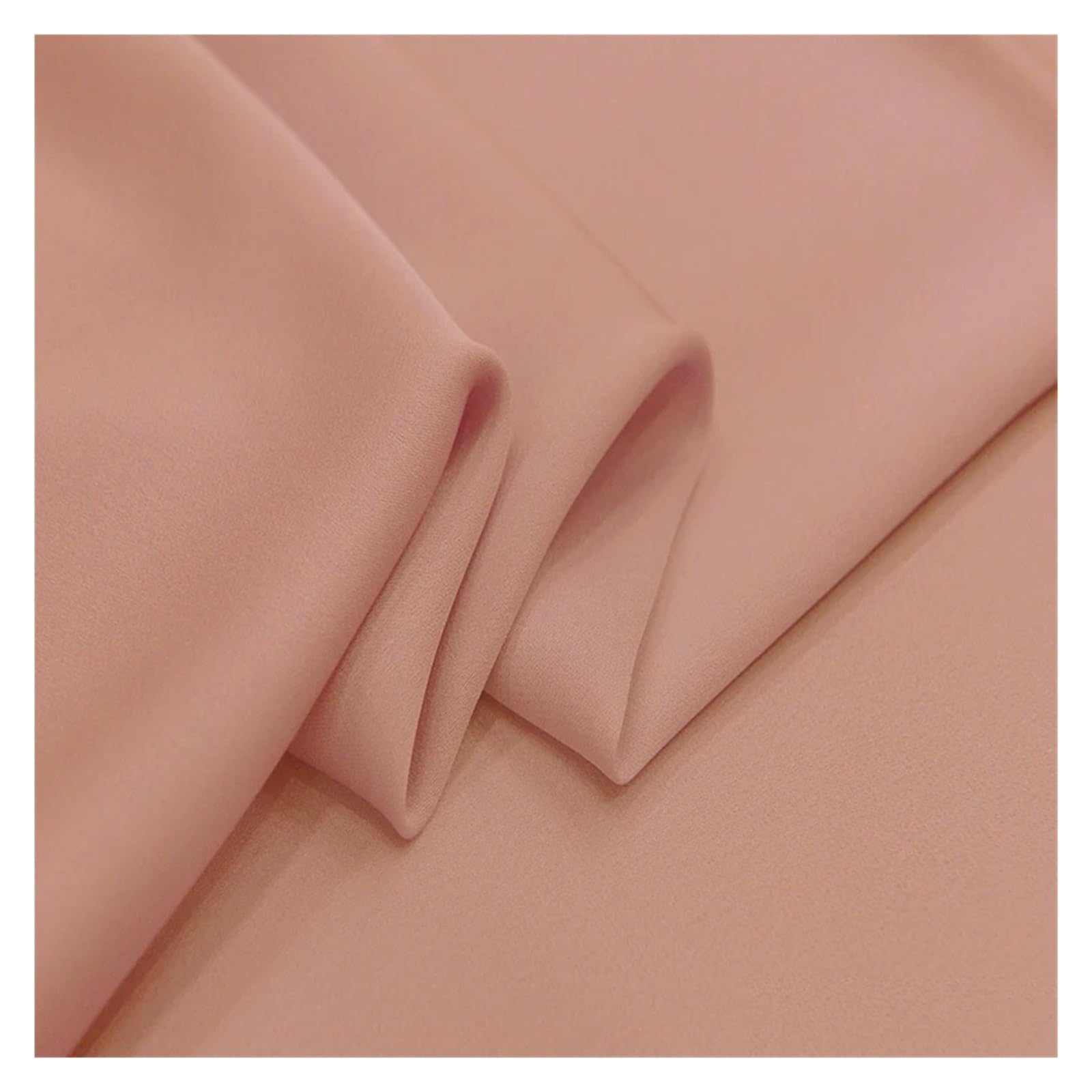 Tela de Raso Satin Georgette doble de seda elástica (90% seda, 10% elastano), 19 m/m, 140 cm (55"), tela for uniformes y pantalones de vestir for dama.(Natural white)