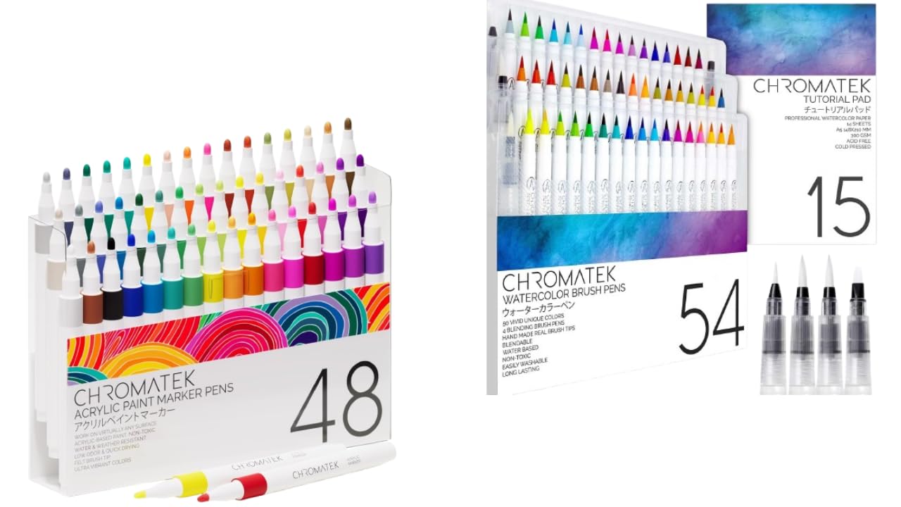 CHROMATEKWatercolor 54 + 48 Acrylic Paint