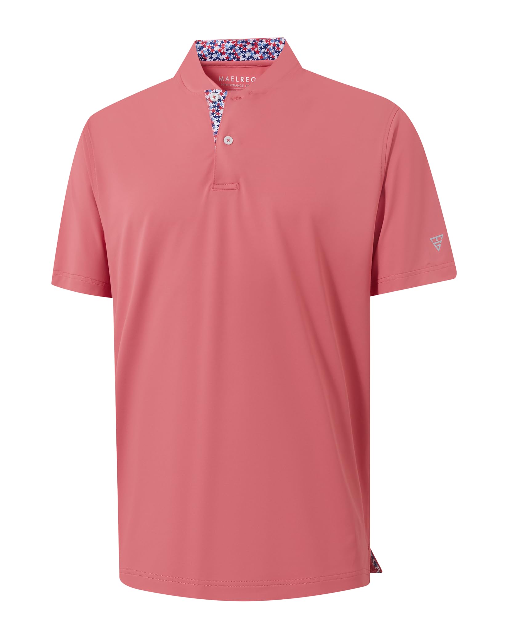 M MAELREG Mens Golf Shirts Collarless Performance Dry Fit Moisture Wicking Casual Solid Short Sleeve Henley Shirts for Men — view 15