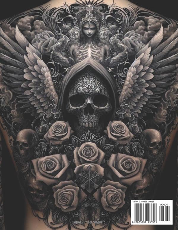 Skull gothic tattoo stencils: Tattoo design - Image 2