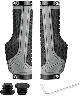 SAPLIZE Bike Handlebar Grips, Multi Colors/Design Optional, Ergonomic Design, Aluminum Double Lock-on, Mountain Bike Grips, MTB BMX Downhill Foldable Urban Bicycles Grips, Scooter Grips