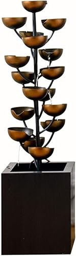 Fuente de mesa de lujo retro de hierro forjado fuente interior creativa sala de estar, entrada, oficina, decoración fuente en cascada de metal