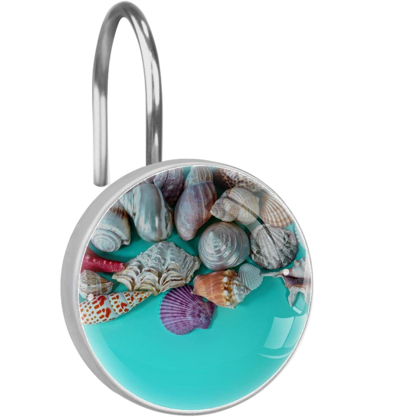 Anneaux de douche coulissants pour rideau style marin chic