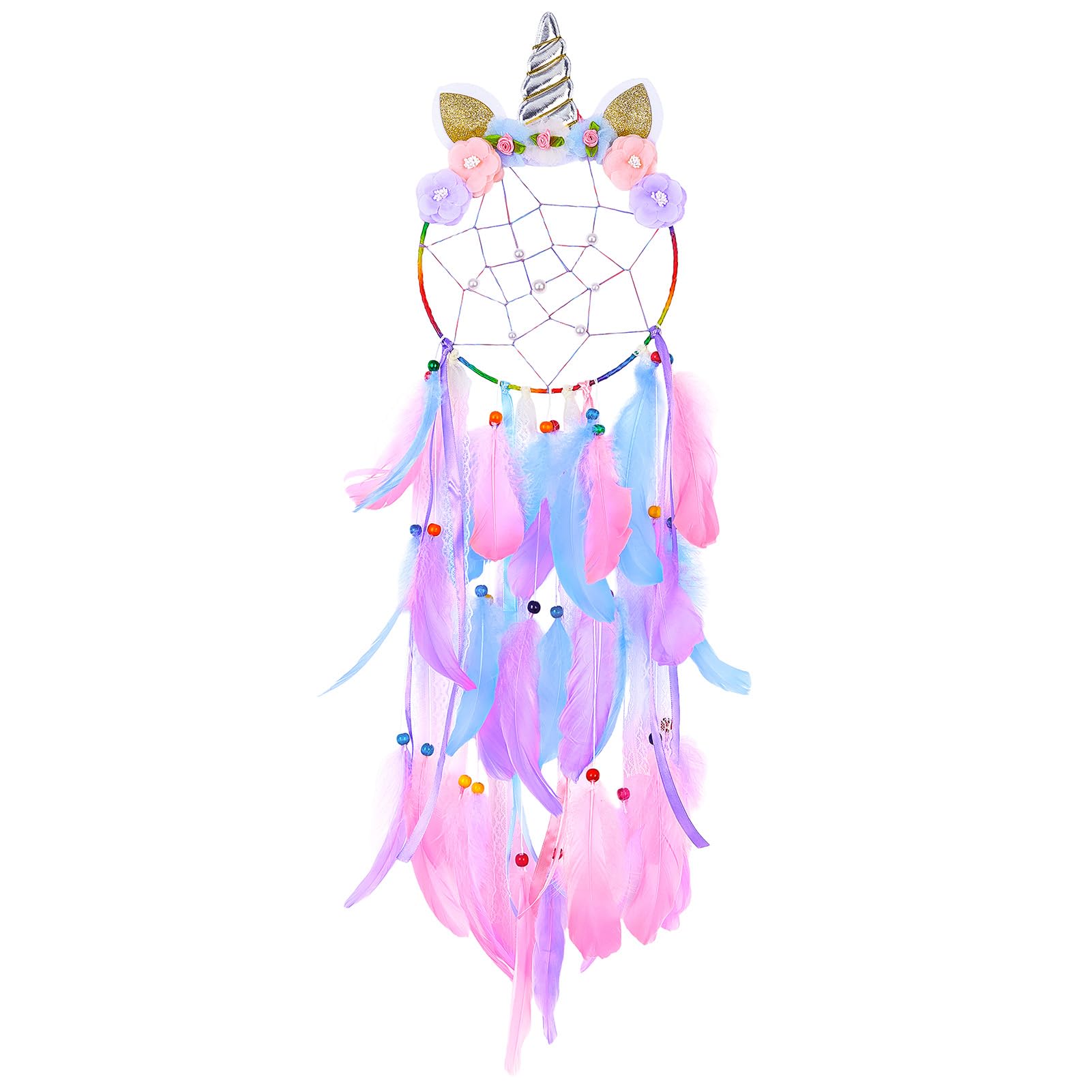 QtGirl Unicorn Dream Catcher for Kids Girls Toddler Bedroom Wall Decor