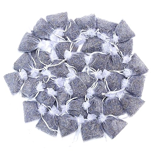 Image of Lavande Sur Terre French Lavender Sachets for Drawers and Closets Fresh Scents, Set of 36, Home Fragrance Sachet for Closets and Drawers, White, LV-C-36-2