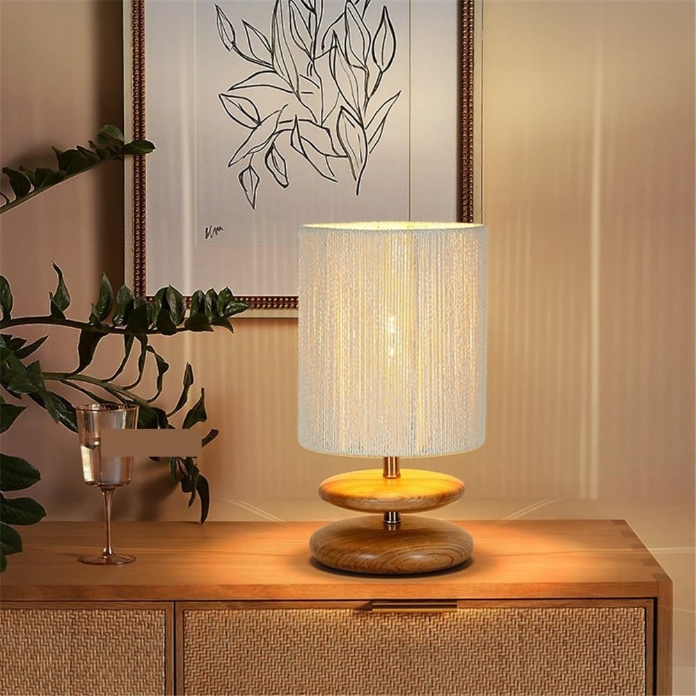 Affascinante Lampada da tavolo in legno for soggiorno, studio, camera da letto, comodino, atmosfera Arredamento per la casa
