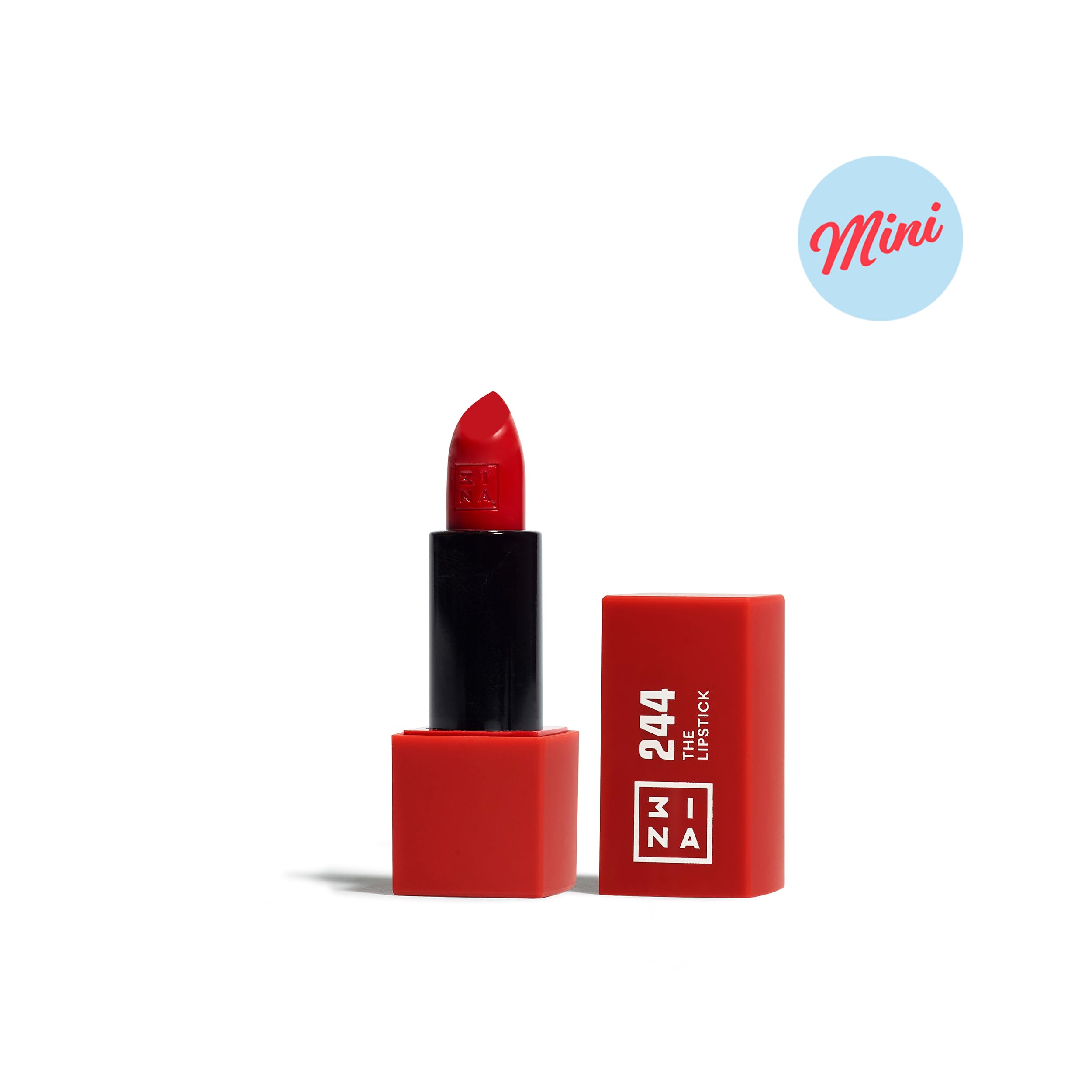 3INA MAKEUP - The Lipstick 244 (Mini) - Red Lipstick w Vitamin E & Shea Butter to Nourish the Lips - Travel Size Lip Colour - Image 2