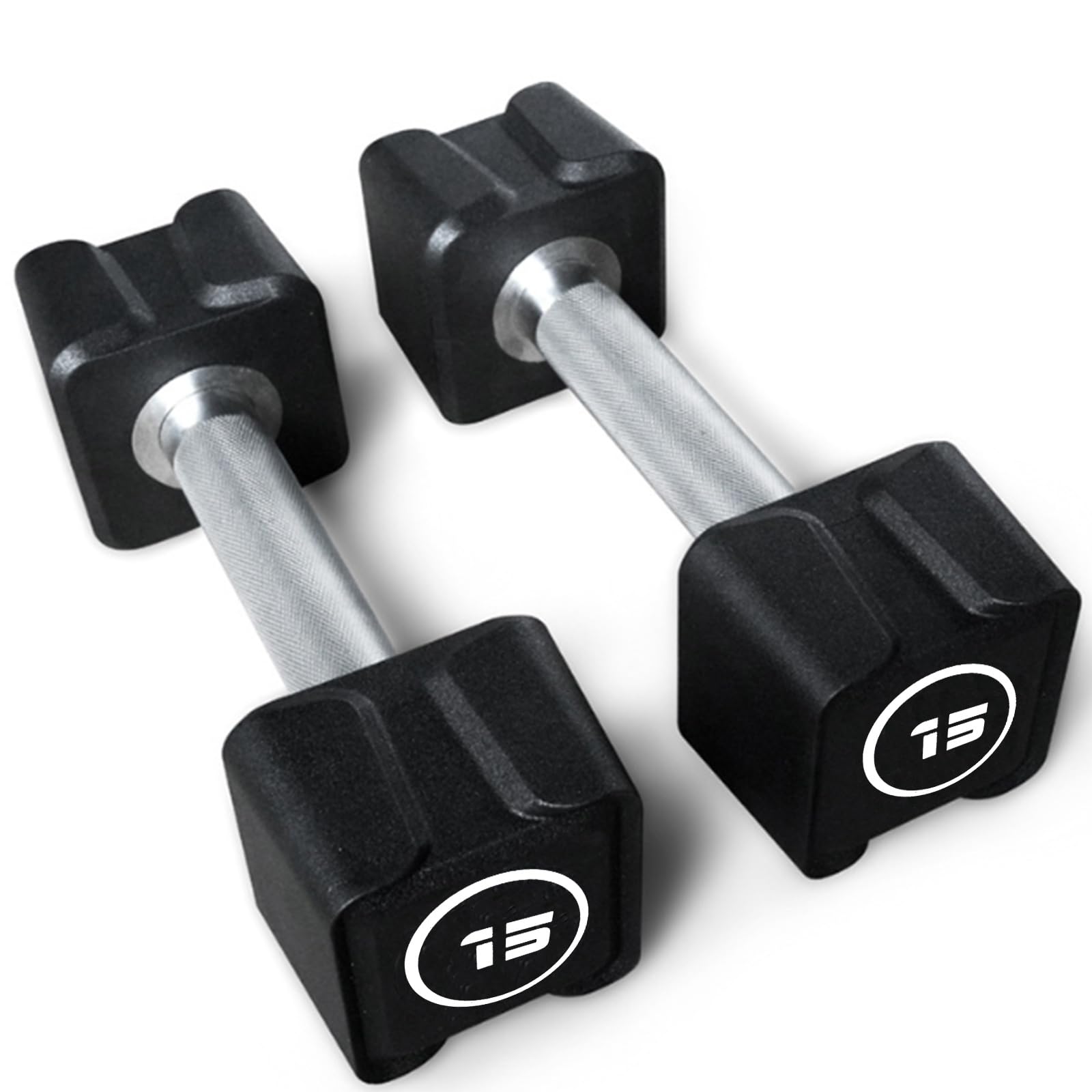 Cast Iron Dumbbells,Hand Weights With Anti-Slip Handle,Single,15 KG