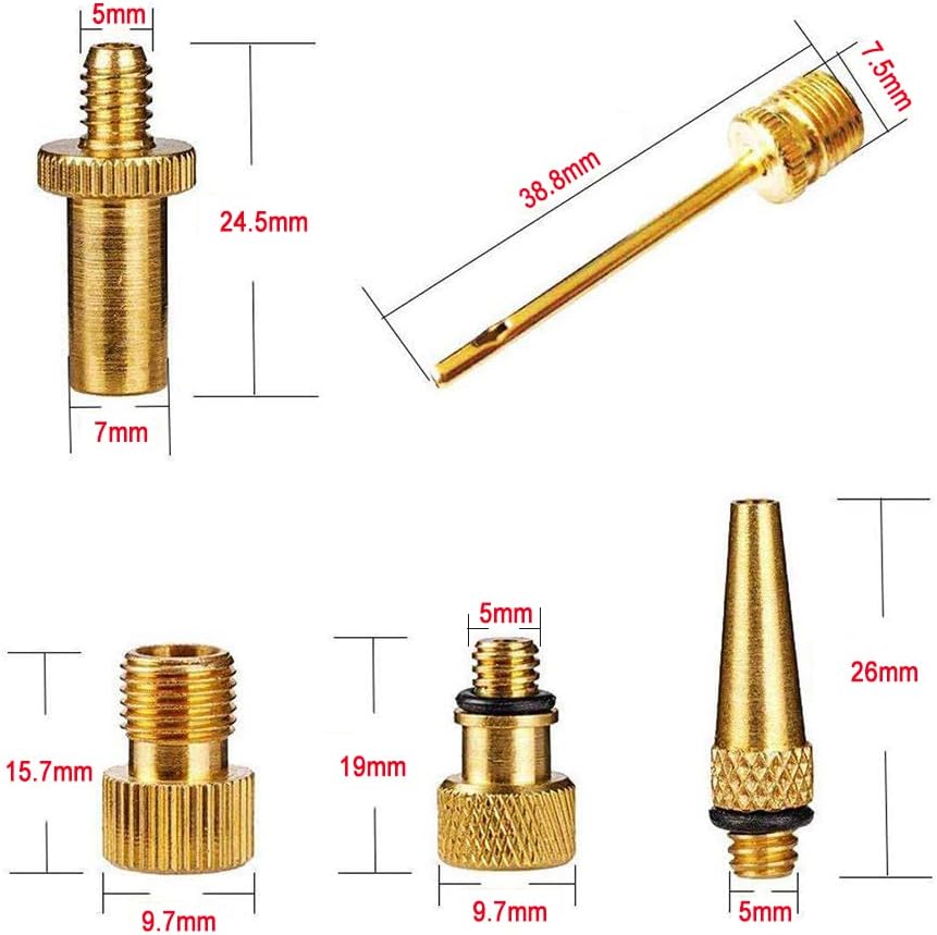 10PCS Bike Pump Adapter Valve Converter Set Presta Valve,Schrader Valve