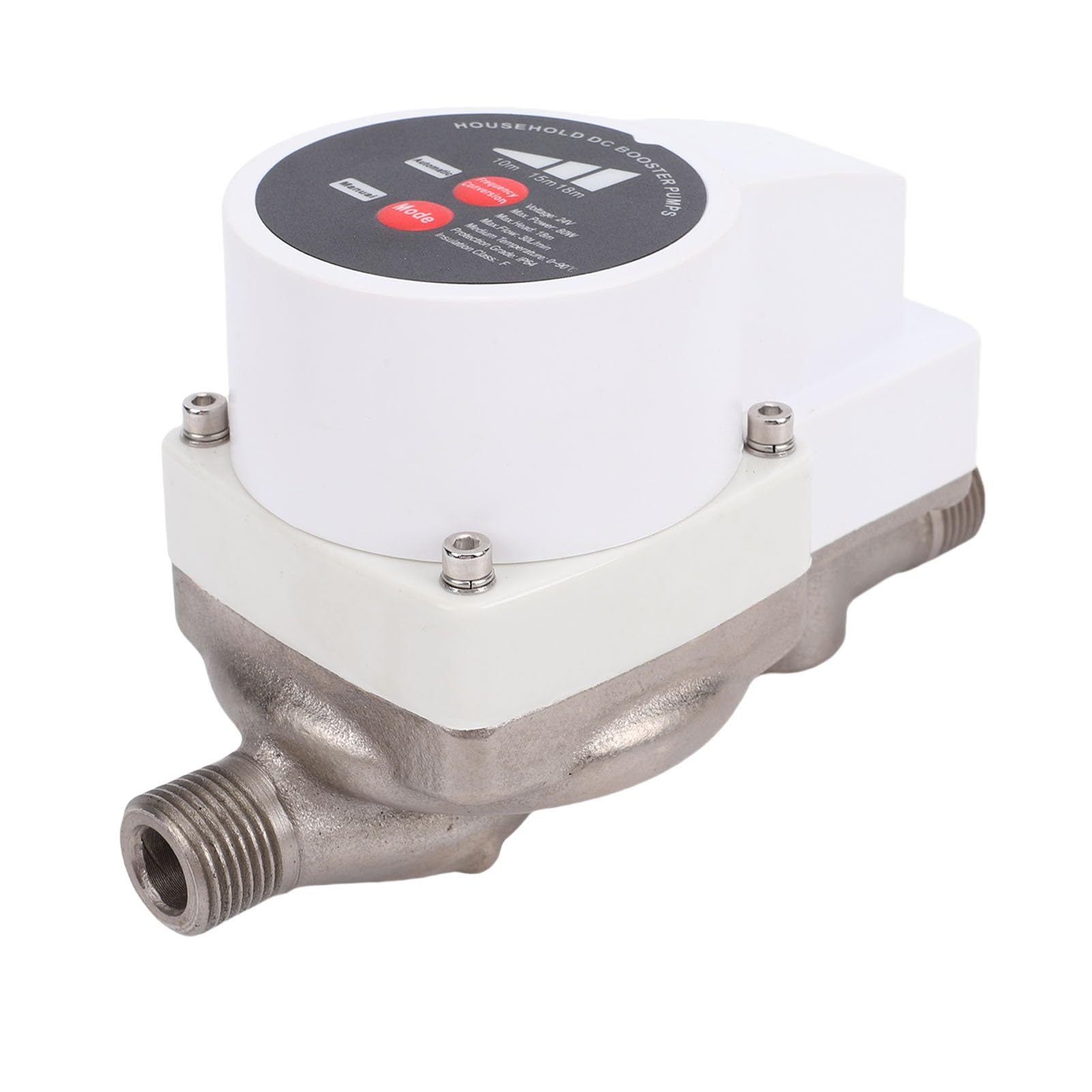 Eujgoov Bomba de Refuerzo de Ahorro de Energía de 80 W, Bomba de Refuerzo de Ducha con Tubo Corrugado 3 Engranajes 475,5 GPH para Riego de Cocina de Baño, G1/2 Pulgadas (Enchufe de la UE)
