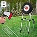 Black Series Axe Throwing Set – Indoor & Outdoor Party Game| Safe Plastic Throwing Axes| Collapsible Target| Backyard Game, Carnival Game, Beach Camping, Tailgating Essential| Fun Sports Activity Gift