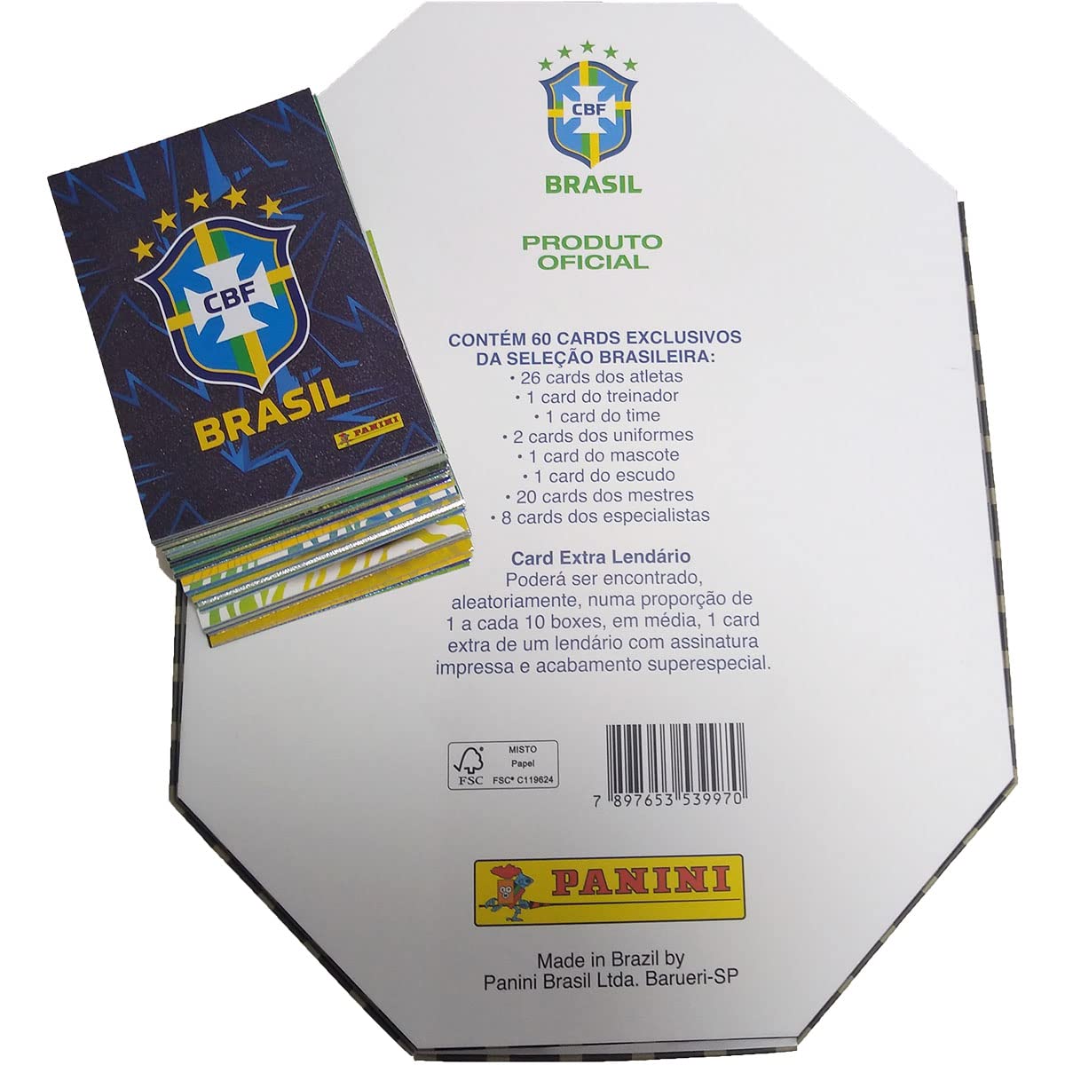 Mini Estádio - Karty Seleção Brasileira - C/ 60 kart