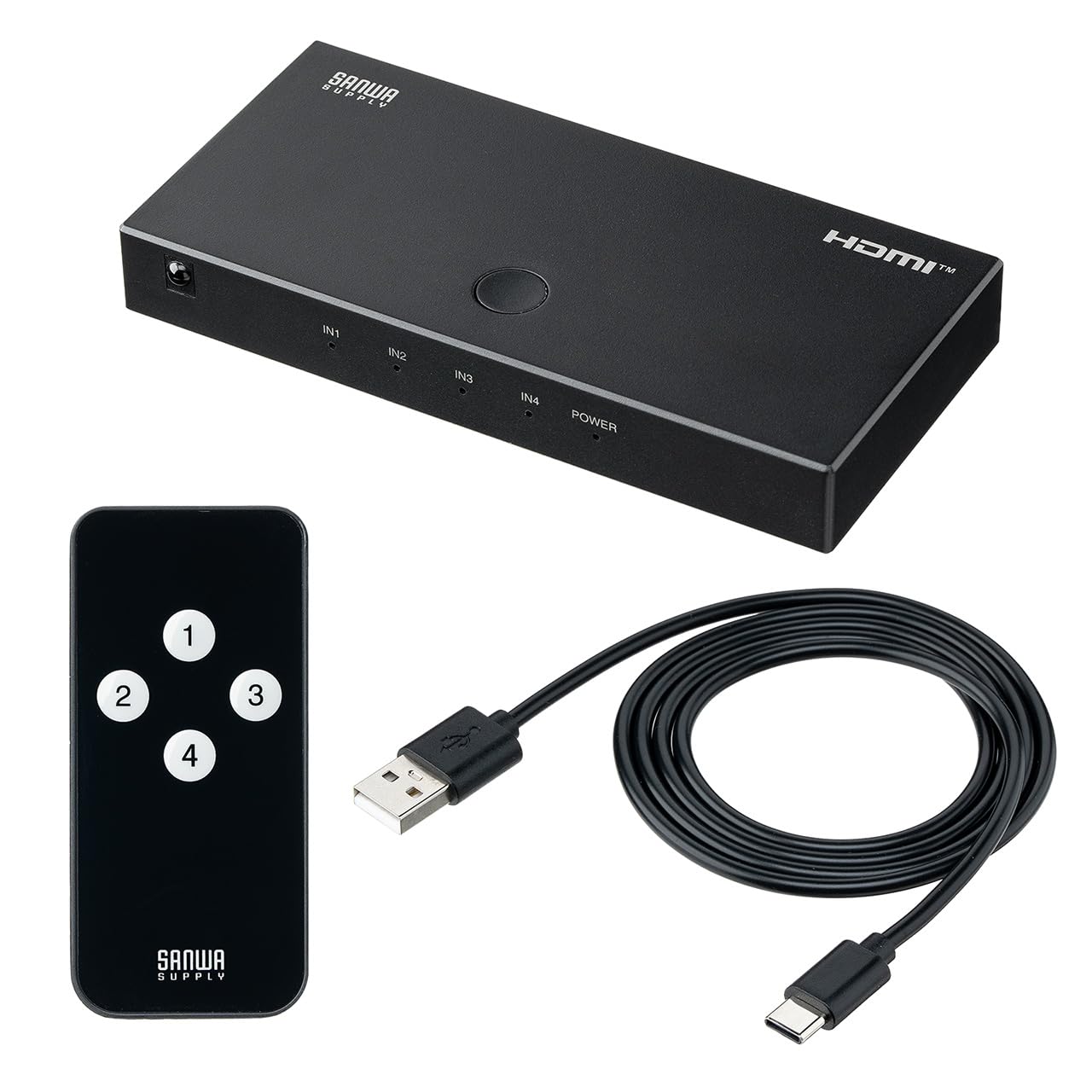 Amazon | サンワダイレクト HDMI切替器 4入力1出力 4K/60Hz HDR