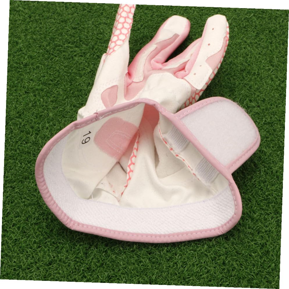 Guantes de golf para mujer con protector de dedos y absorción de sudor en color rosa 4