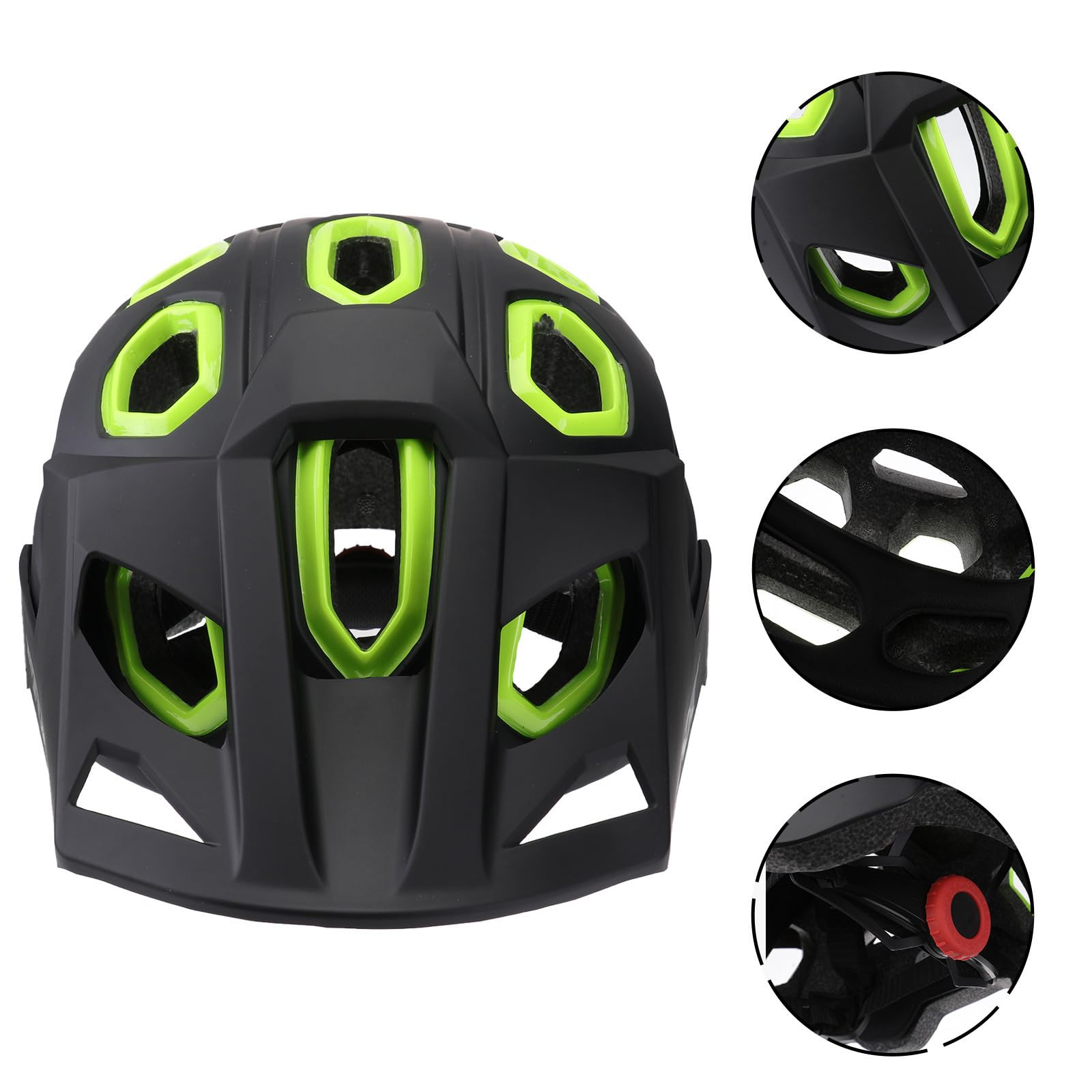 Housoutil Casco Vento Regolabile Nero al Riduce Resistenza e Bicicletta Casco Mtb in PC da Uomo Donna Ciclismo All'aperto Weekend